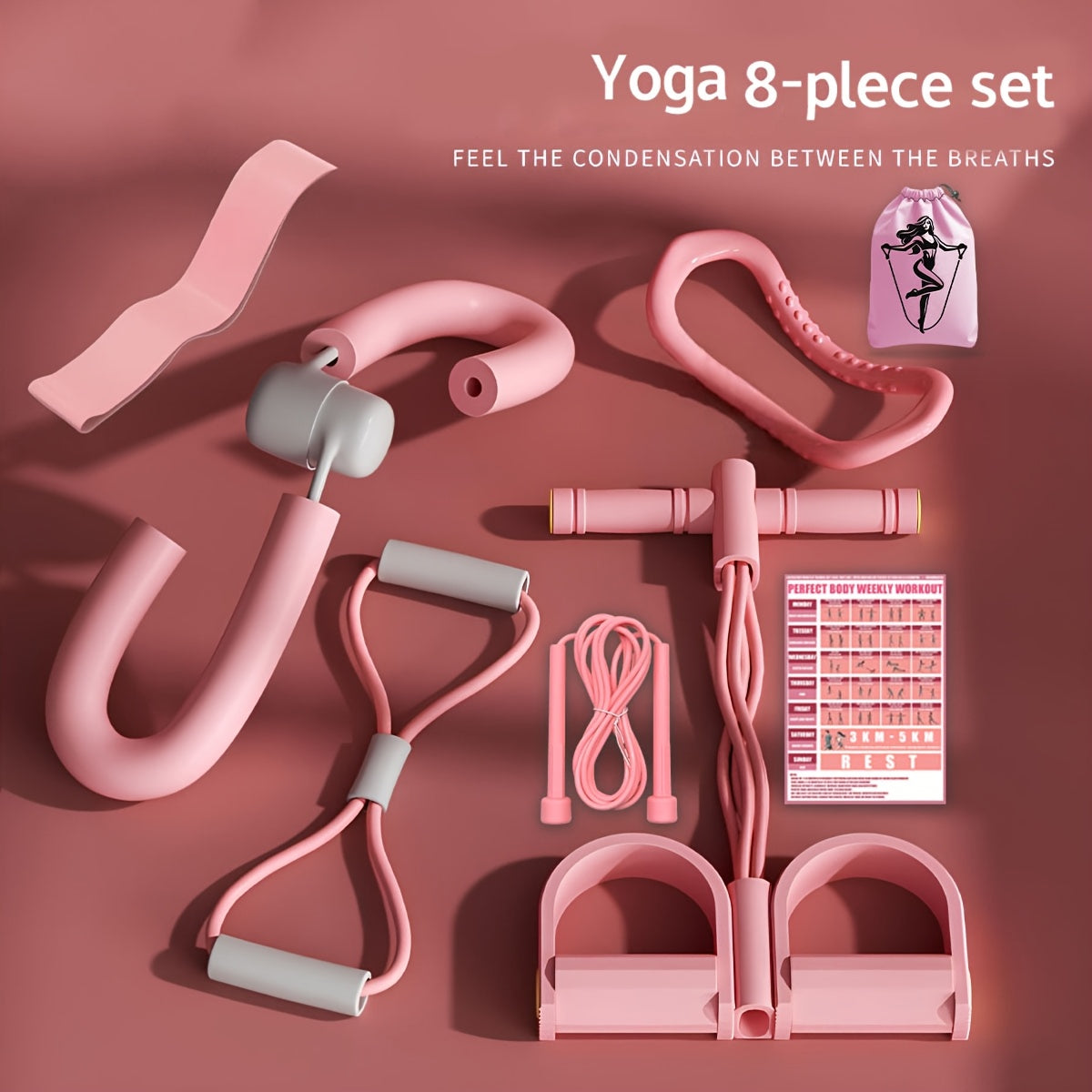 NNETM Yoga Pilates Fitness Set with Accessories (8pcs)-1