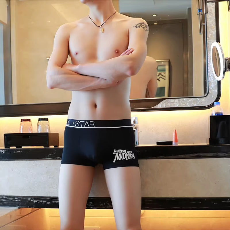 New Boxer Men Underwear Homme Mens Boxers Letter Bokserki Meskie Calzoncillo Cueca Masculina Boxershorts Size M-3XL 417