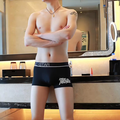 New Boxer Men Underwear Homme Mens Boxers Letter Bokserki Meskie Calzoncillo Cueca Masculina Boxershorts Size M-3XL 417