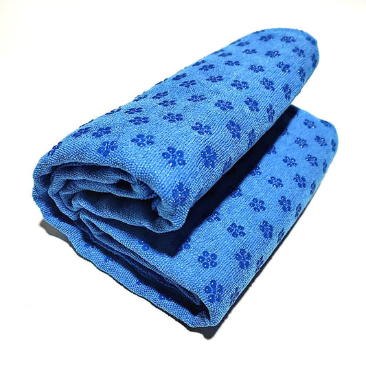 NNEDSZ Blue Plum Blossom Yoga Towel Mat – Absorbent, Thick, Non-Slip, Portable Fitness Blanket for Home Use 183*63CM-0